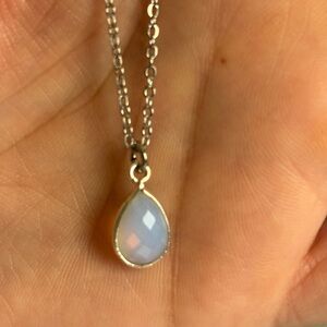 Elegant Opal Birthstone Pendant Necklace
